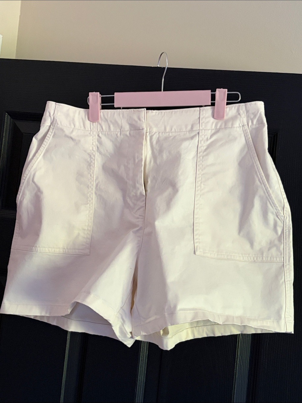 Calvin Klein Jeans Off-White High-Waist Casual Shorts
